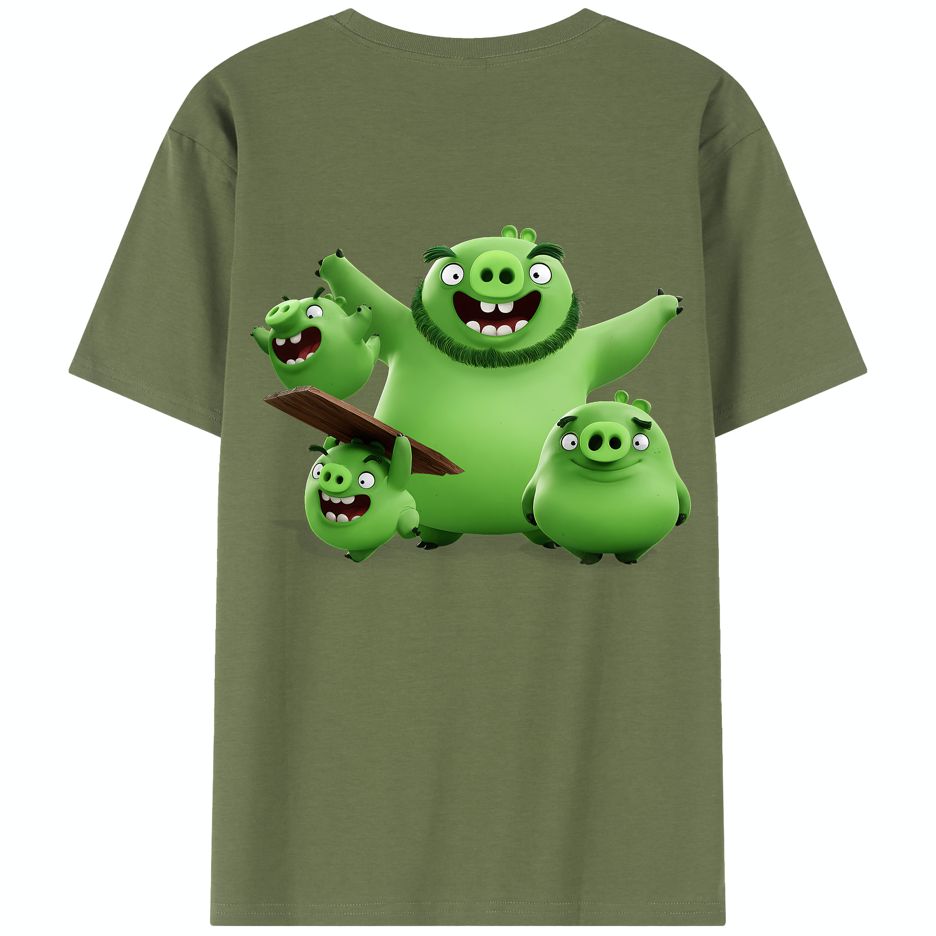（画像用） Angry Birds アングリーバード 綿100％半袖Tシャツ（背面プリント）